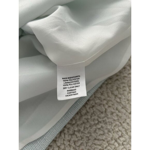 Halogen Rear Zip Lined Pencil Skirt Pale Green Tweed Work Wear Size 14 - Picture 7 of 9